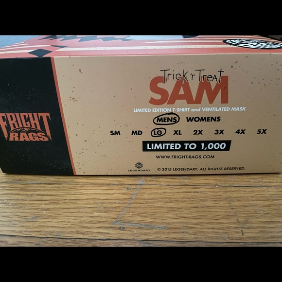 Retro Fright Rags Limited Edition Trick R Treat Sam Mask & Shirt- Brand New - Picture 3 of 3